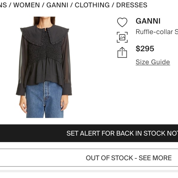 Ganni Phantom Ruffled Collar Blouse - Picture 14 of 14